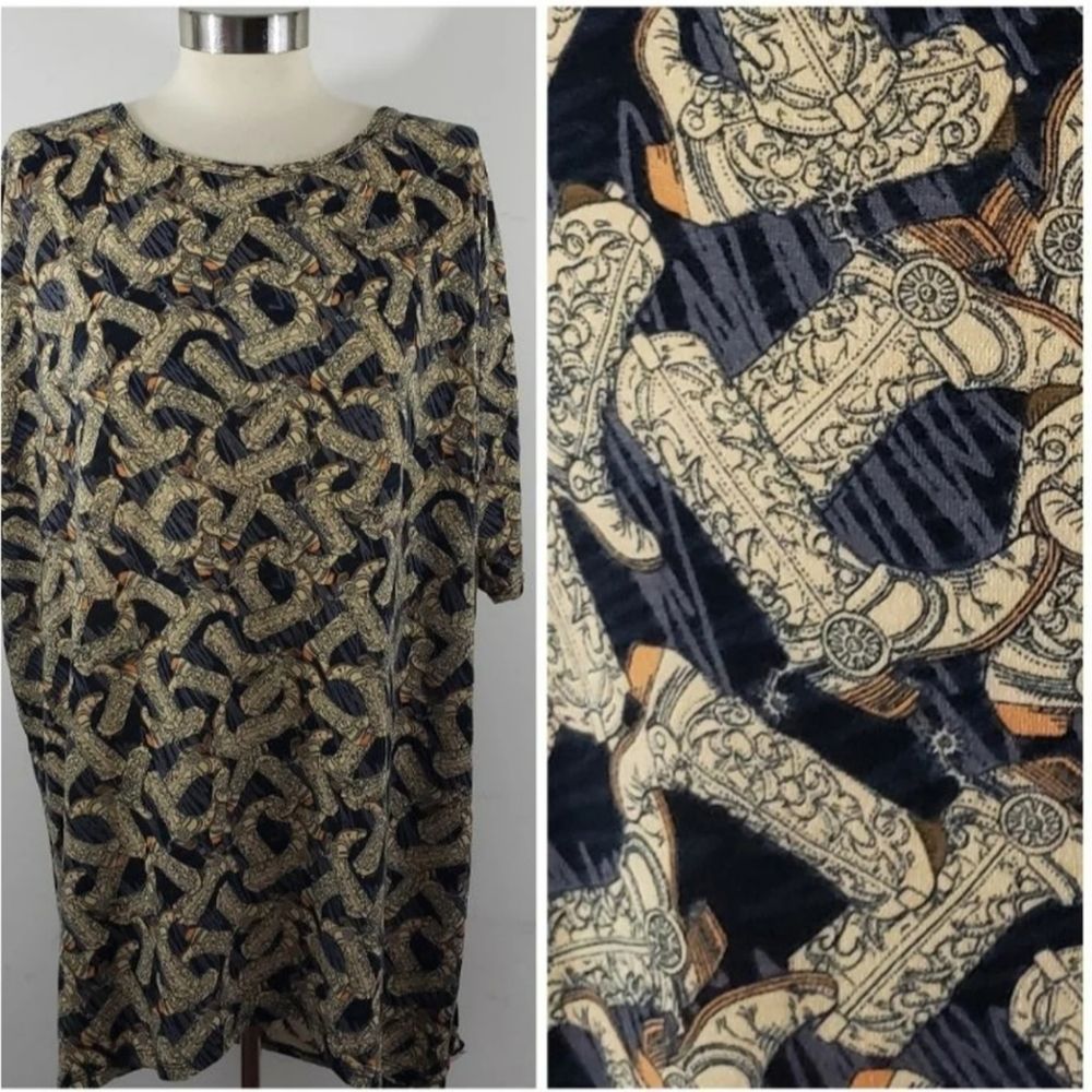 Lularoe Western Boot Irma tunic cowboy cowgirl